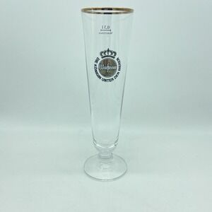 Warsteiner Pilsner Beer Glass 0.3L Gold Rim Footed